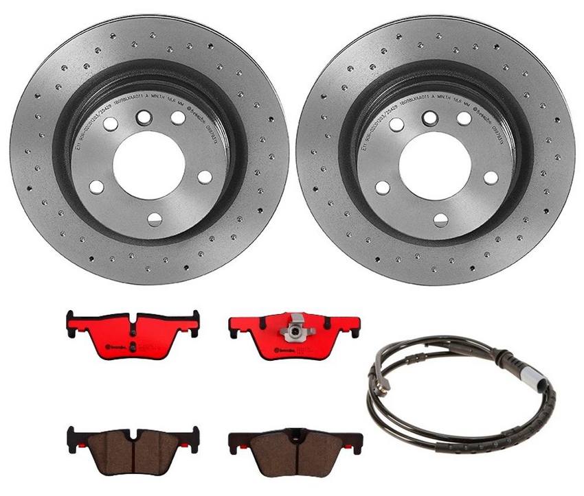 BMW Brembo Brake Kit Pads and Rotors Rear (300mm) (Xtra) (Ceramic